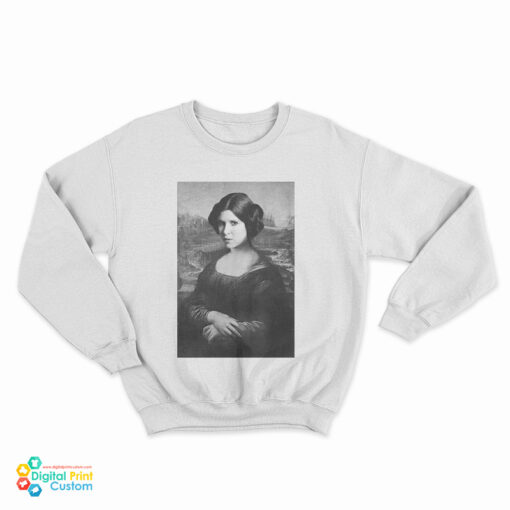 Star Wars Princess Leia Mona Lisa Parody Sweatshirt