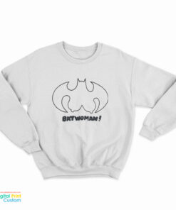 Vintage 80s Bat Woman Boobs Logo Parody Sweatshirt