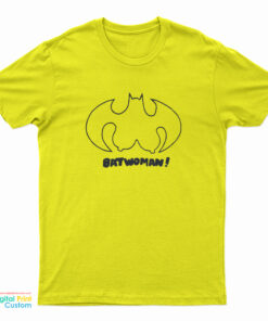 Vintage 80s Bat Woman Boobs Logo Parody T-Shirt