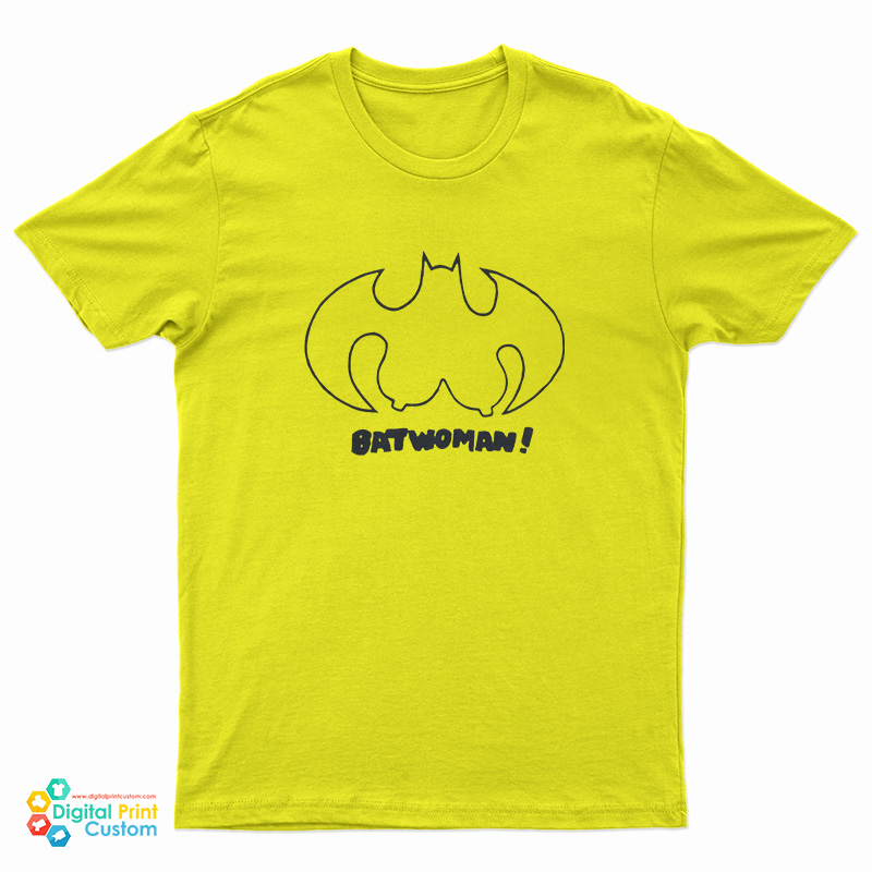Vintage 80s Bat Woman Boobs Logo Parody T-Shirt