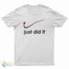 Vintage Just Did It Do It Logo Parody Sperm T-Shirt