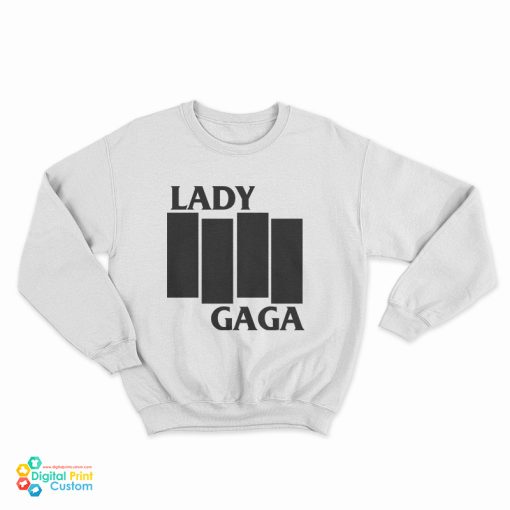 Black Flag Lady Gaga Logo Parody Sweatshirt