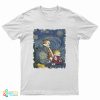 Calvin And Hobbes Van Gogh Starry Night T-Shirt