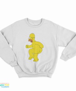 Homer Simpson Nude Funny Cartoon Sweatshirt