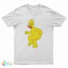 Homer Simpson Nude Funny Cartoon T-Shirt