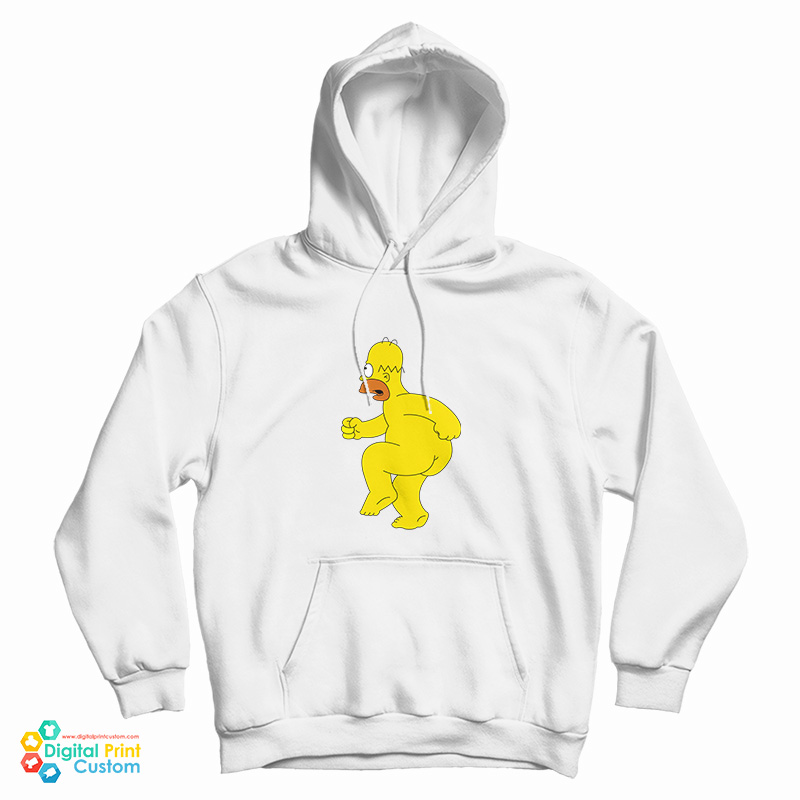 Homer Simpson Nude Funny Cartoon Hoodie