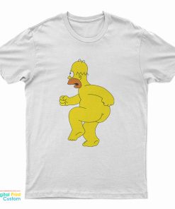 Homer Simpson Nude Funny Cartoon T-Shirt