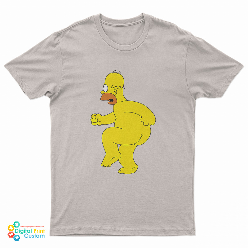 Get It Now Homer Simpson Nude Funny Cartoon T-Shirt