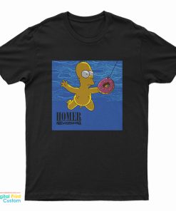 Homer Simpson Parody Nirvana Nevermind T-Shirt