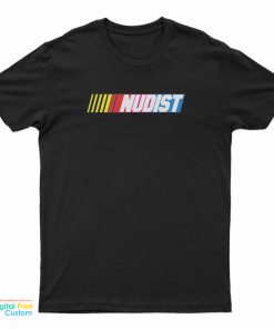 Nudist Pride Naturist Naked Nascar Racing Logo Parody T-Shirt