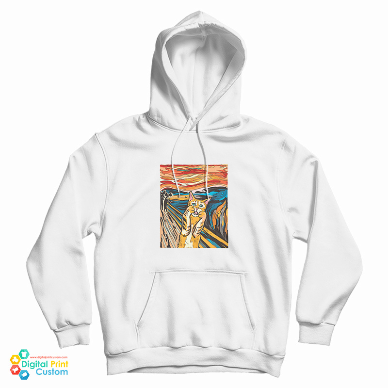 The Scream Parody Cat Hoodie
