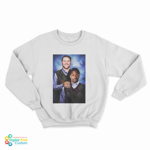 Josh Allen and Stefon Diggs Buffalo Bills Step Brothers Sweatshirt