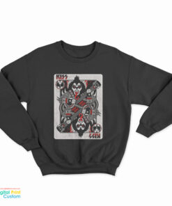 KISS Gene Simmons Playing Card Sweatshirt