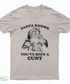 Santa Knows You've Been A Cunt T-Shirt