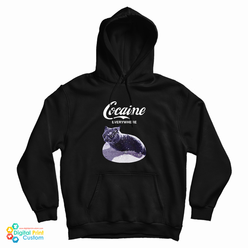 Snow Cat Cocaine Everywhere Hoodie