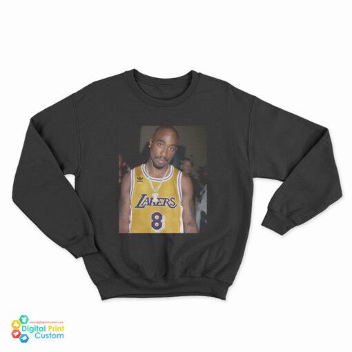 Tupac Shakur Wearing Kobe Bryant Jersey Sweatshirt