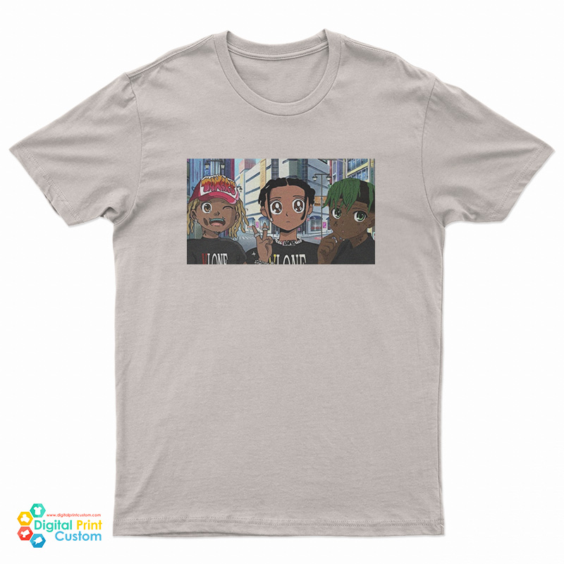 ASAP Rocky X Playboi Carti X Lil Uzi Anime T-Shirt