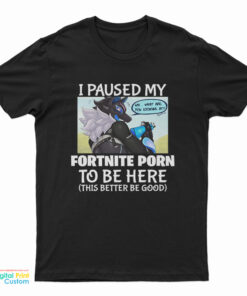 I Paused My Fortnite Porn To Be Here T-Shirt