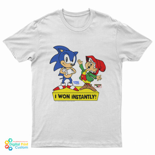 Vintage Sonic And Keebler Elf I Won Instantly T-Shirt