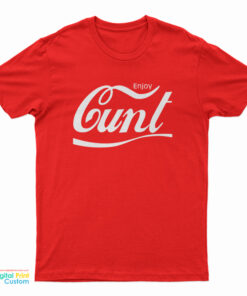 Enjoy Cunt Coca-Cola Logo Parody T-Shirt