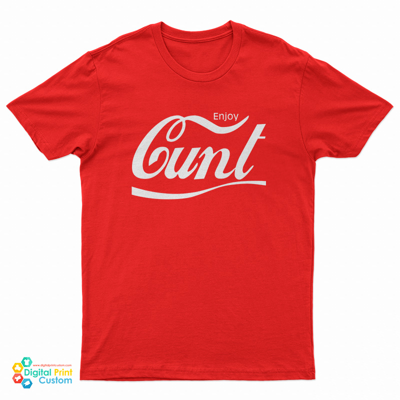 Enjoy Cunt Coca-Cola Logo Parody T-Shirt