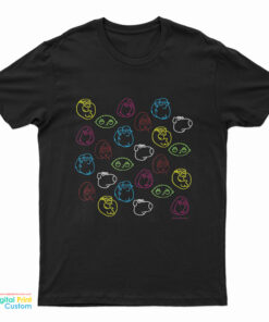 Family Guy Peter Lois Meg Stewie Brian Chris Neon Faces T-Shirt