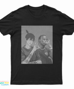 Travis Scott And Aki Hayakawa Chainsaw Man T-Shirt