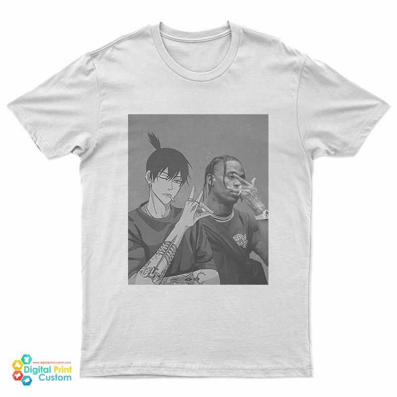 Travis Scott And Aki Hayakawa Chainsaw Man T-Shirt