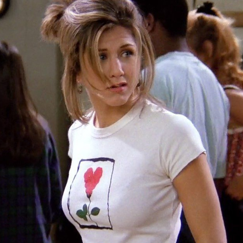 Tv Show Friends Rachel Green Heart Rose T-Shirt