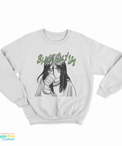 Billie Eilish Anime Portrait With Cup Sweatshirt
