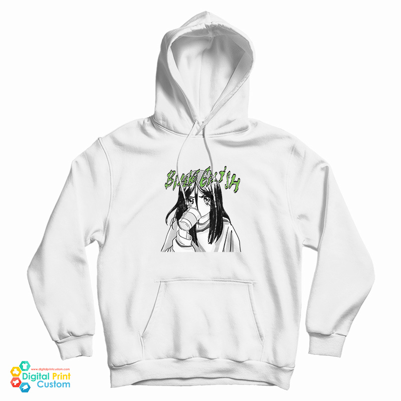 Billie Eilish Anime Portrait With Cup Hoodie