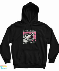 Live Fast Eat Trash Animal Raccoon Hoodie