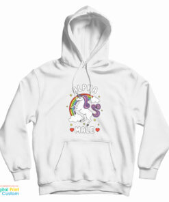 Alpha Male Unicorn Rainbow Meme Hoodie