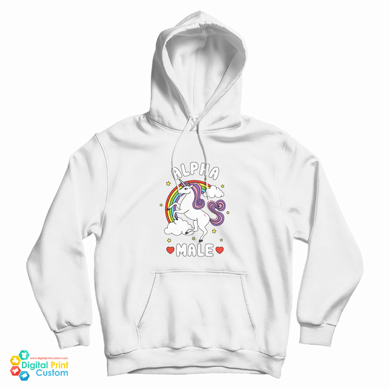Alpha Male Unicorn Rainbow Meme Hoodie