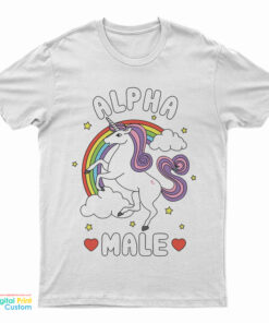 Alpha Male Unicorn Rainbow Meme T-Shirt