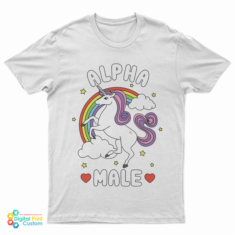 Alpha Male Unicorn Rainbow Meme T-Shirt