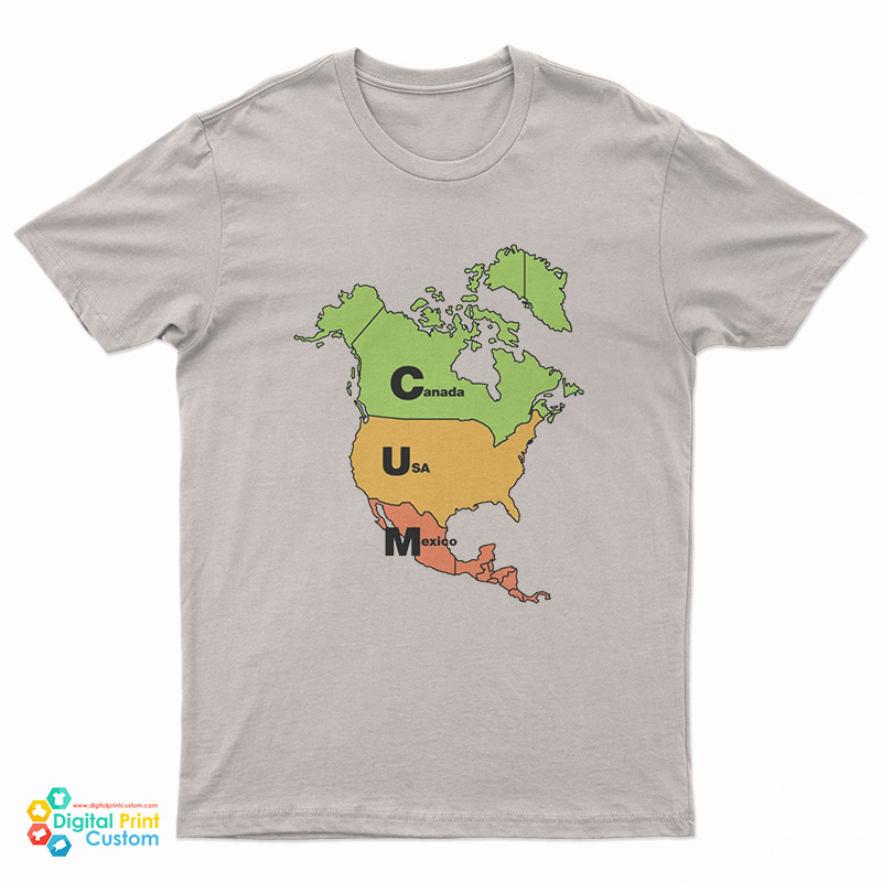 Cum Map Canada USA And Mexico T-Shirt