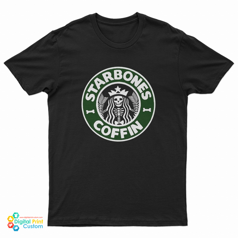 Starbones Coffin Logo Parody T-Shirt