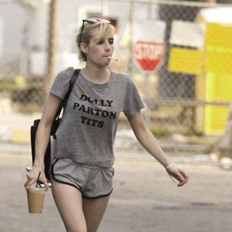 Emma Roberts Dolly Parton Tits T-Shirt