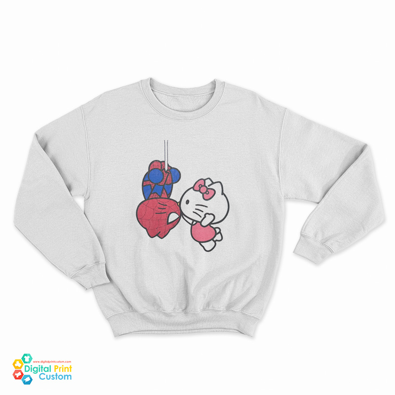 Spiderman Hello Kitty Kissing Sweatshirt