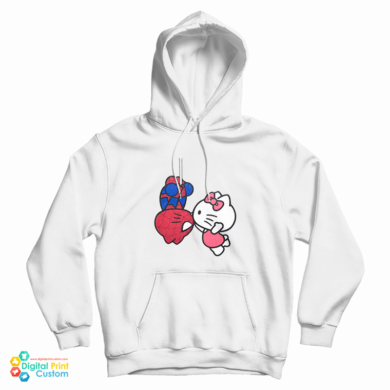 Spiderman Hello Kitty Kissing Hoodie