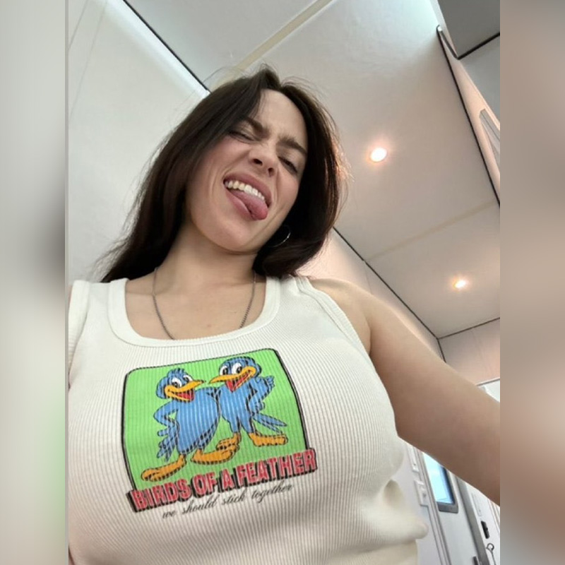 Billie Eilish Wearing Birds Of A Feather We Should Stick Together Tank Top