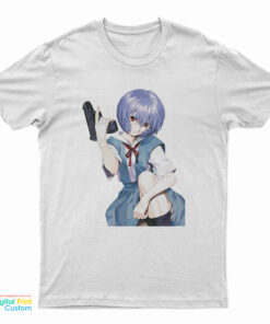 Rei Ayanami With A Gun T-Shirt