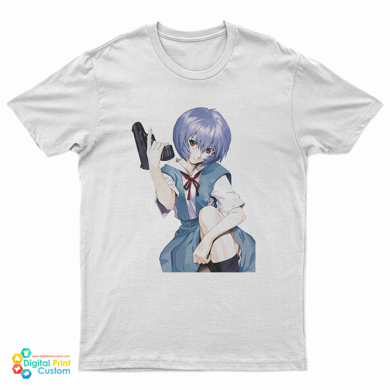 Rei Ayanami With A Gun T-Shirt