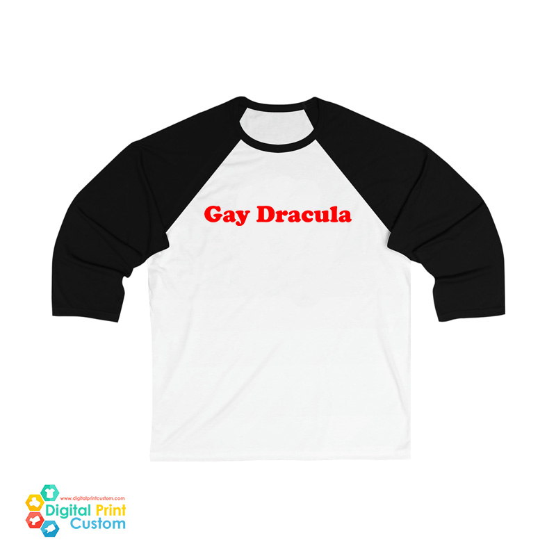 Mark Normand Gay Dracula 3/4 Sleeve Baseball T-Shirt