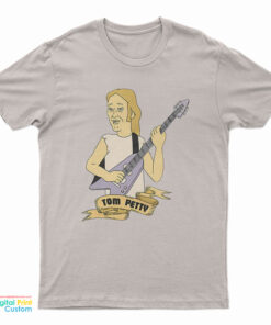 Girl Playing Guitar Tom Petty Cartoon T-Shirt