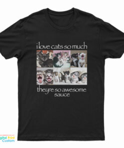 I Love Cats So Much Theyre So Awesome Sauce T-Shirt