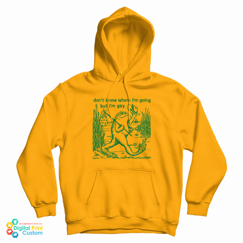 Gay Frog Don't Know Where I'm Going But I'm Gay Hoodie