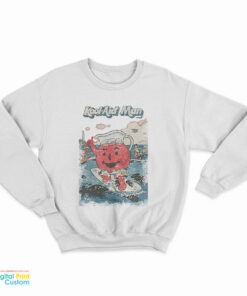 Surfing Kool-Aid Man Retro 80s Sweatshirt