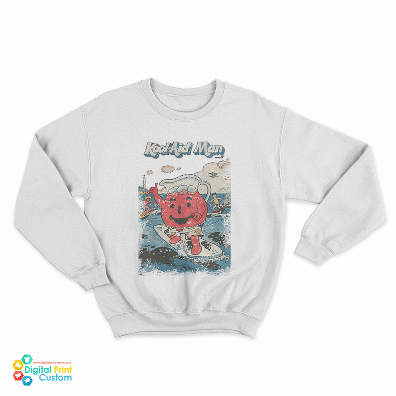 Surfing Kool-Aid Man Retro 80s Sweatshirt
